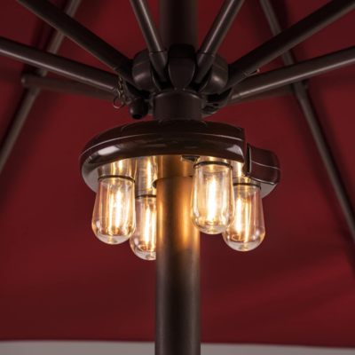 Outdoor Patio Umbrella Light, LED Bulbs, Battery Operated Cordless Light, Two Lighting Modes